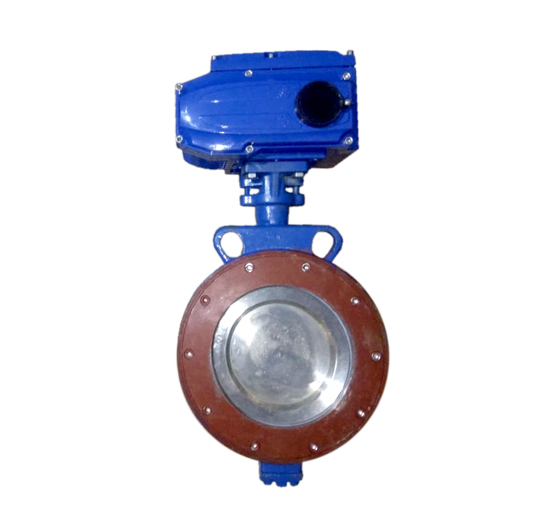 Motorized Actuator Operated Off Set Disc Butterfly Valve Wafer end